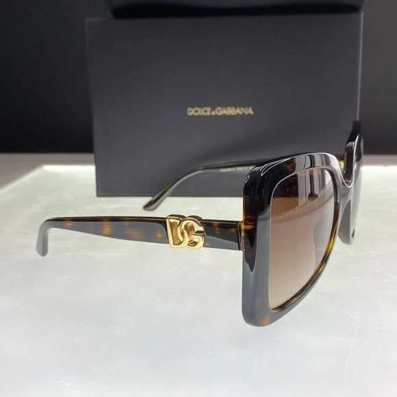 New Authentic Dolce & Gabbana DG6193U 502/13 Sunglasses Women's Havana/Brown